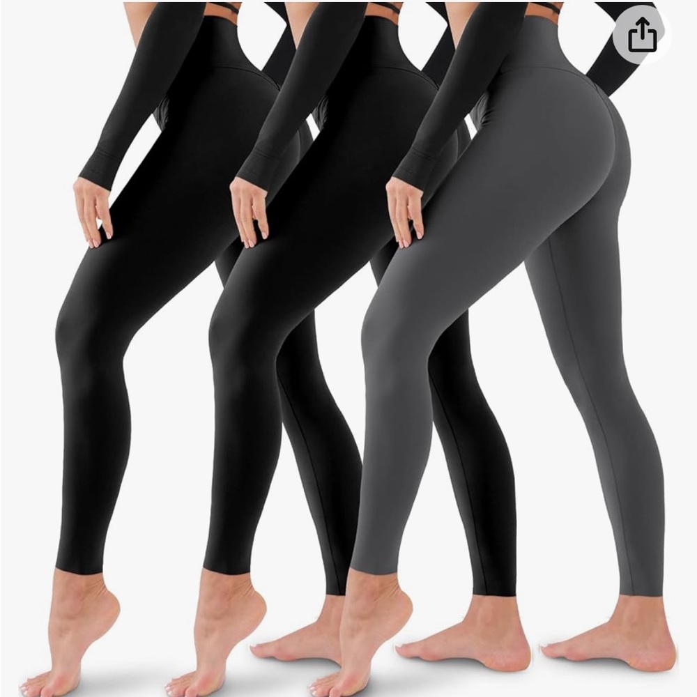NWT! | 3 Pack Leggings High Waisted Tummy Control Yoga Pants Workout Leggings